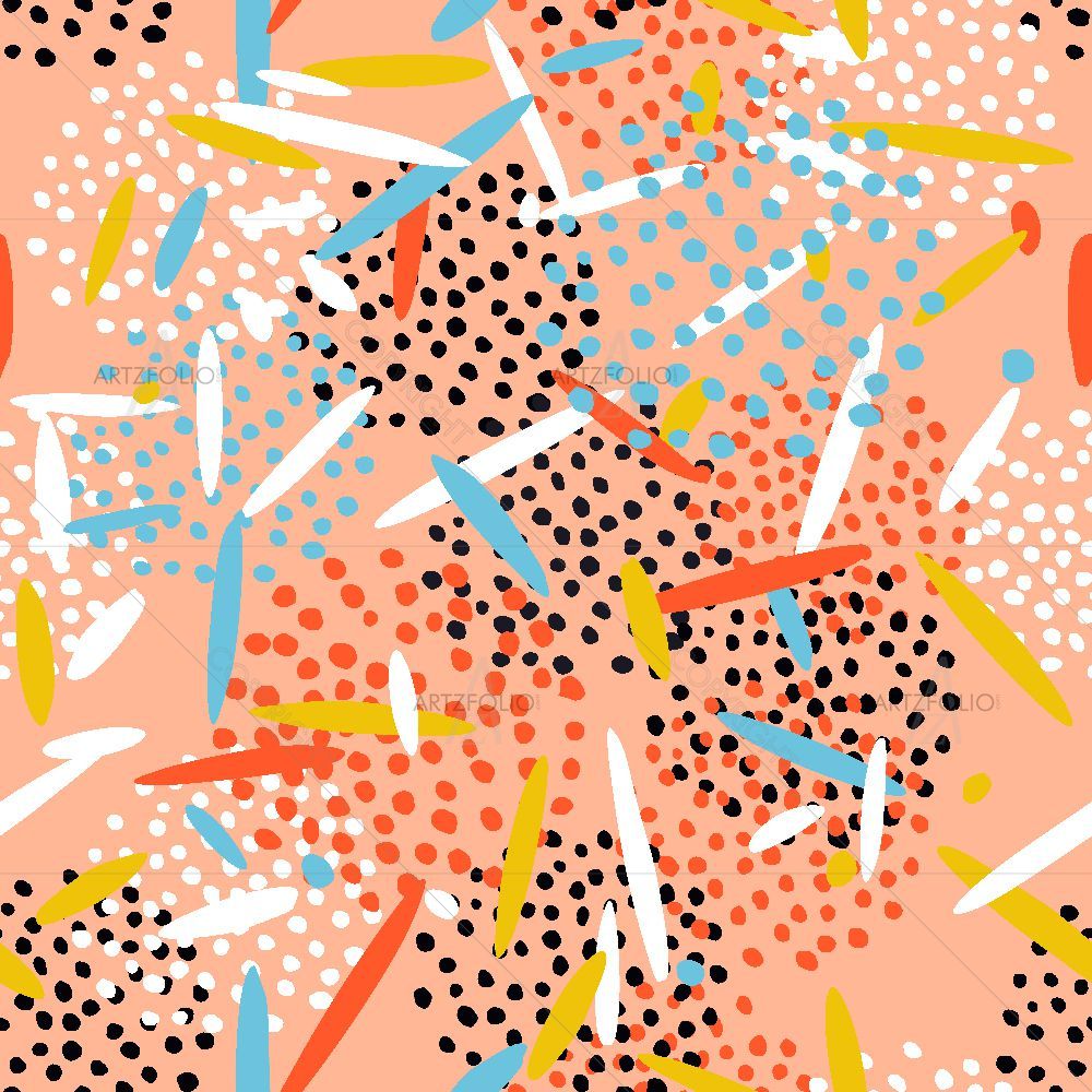Abstract Dots & Lines Pattern — Abstract custom art by ArtzFolio
