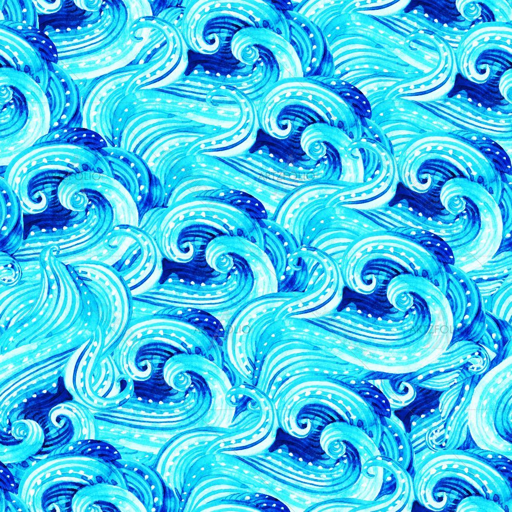 Watercolor Sea Flow — custom-size art design 5016871