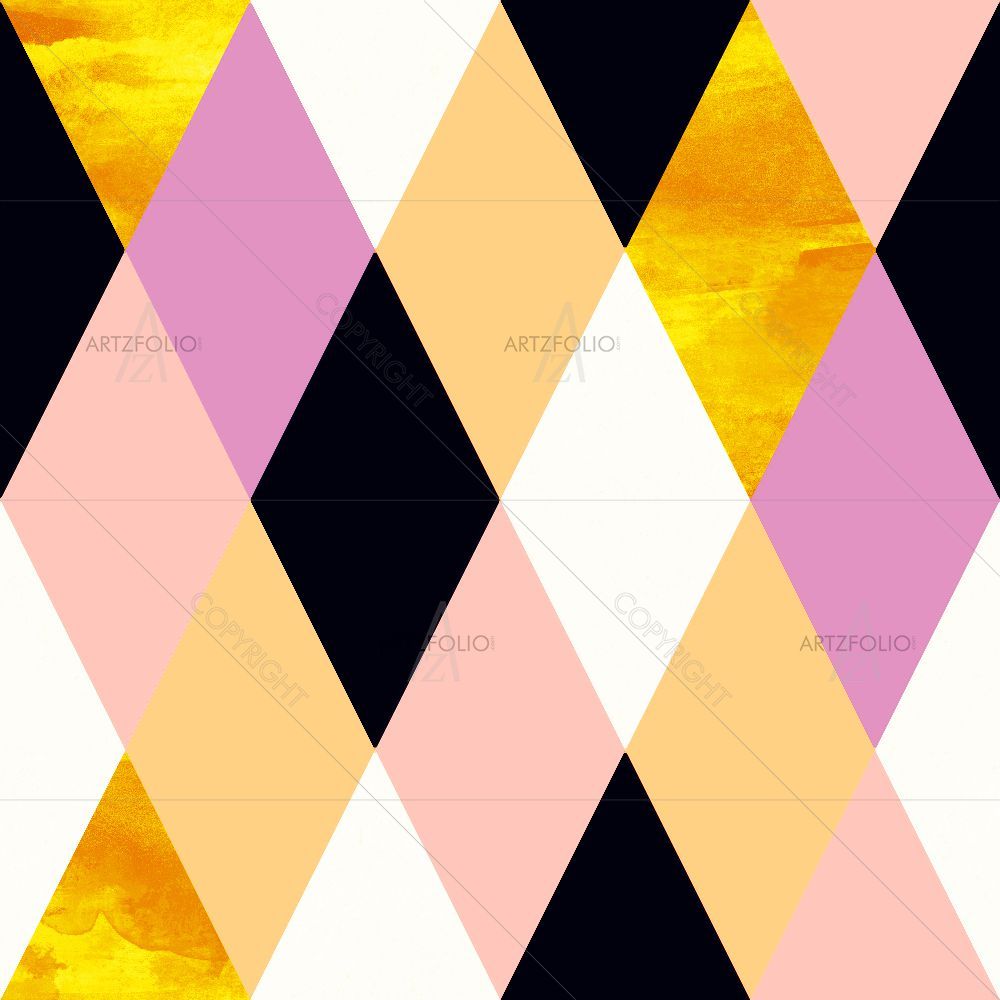 Geometric Squares D1 — Abstract custom art by ArtzFolio