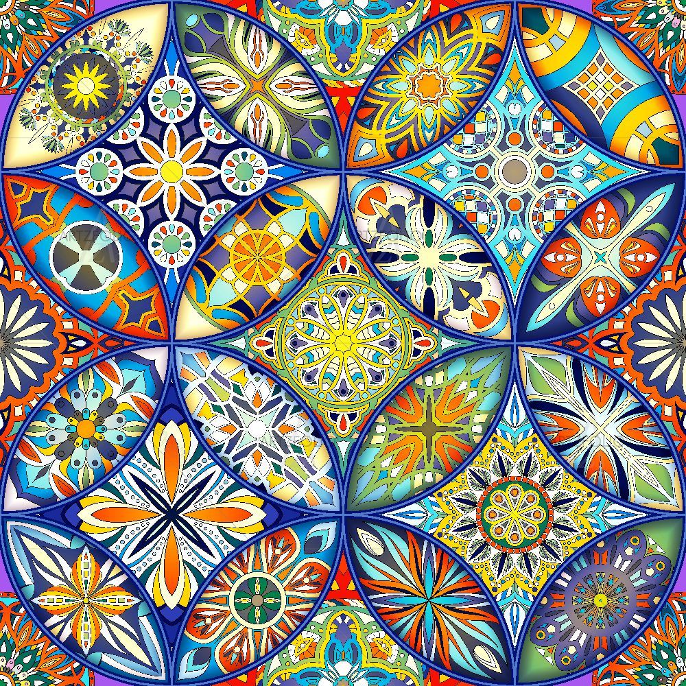Ethnic Floral Mandala D2 — custom-size art design 5016924