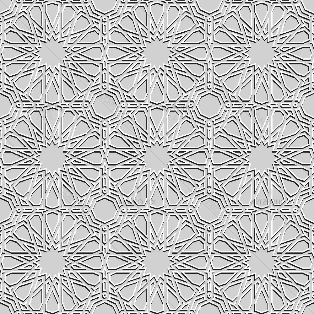 3D Islamic Geometry Cross — custom-size art design 5016927