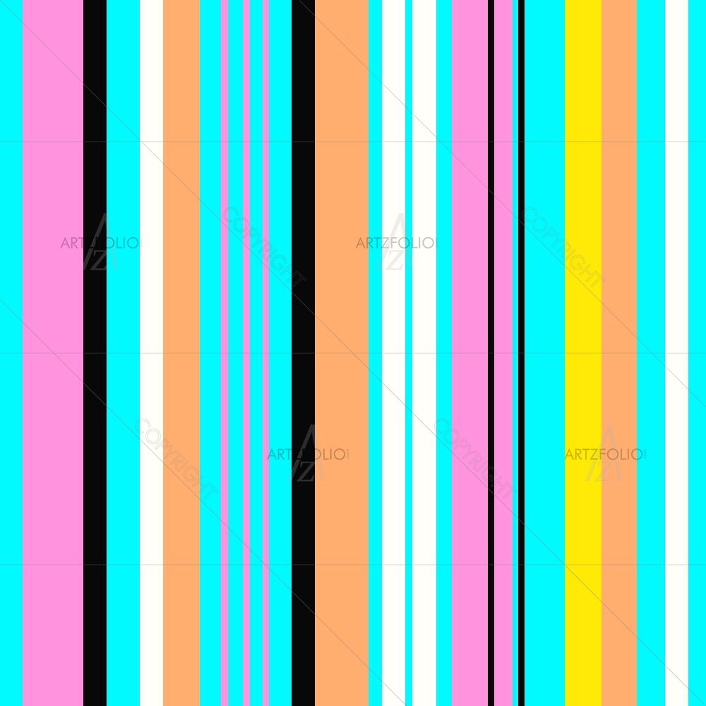 Retro Colorful Stripes — custom-size art design 5016928