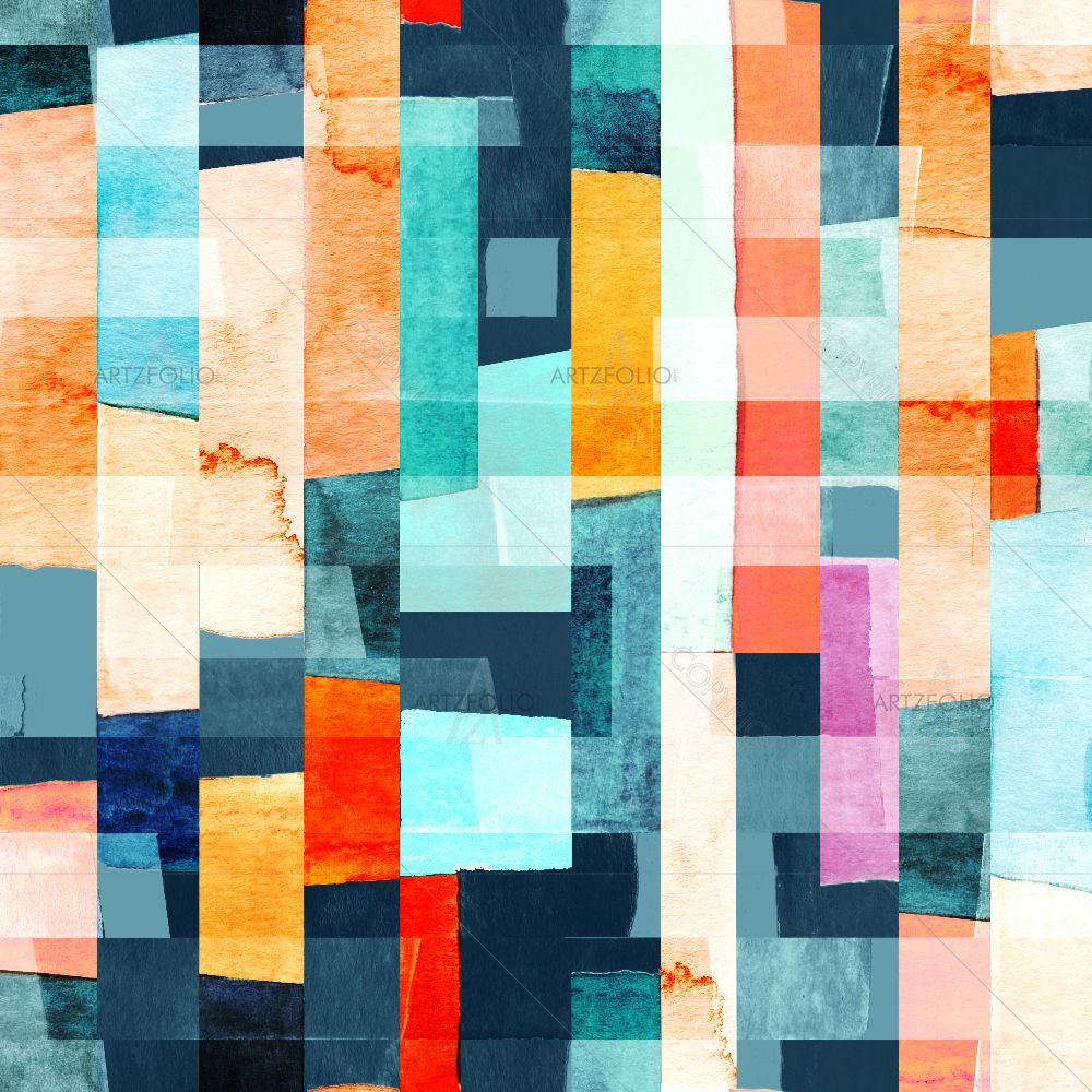 Abstract Geometric Stripes D13 — Abstract custom art by ArtzFolio