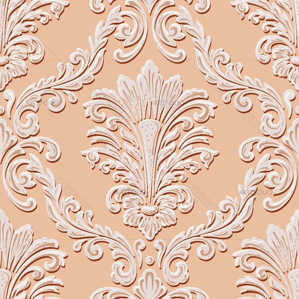 Damask Texture D2 — custom-size art design 5016935