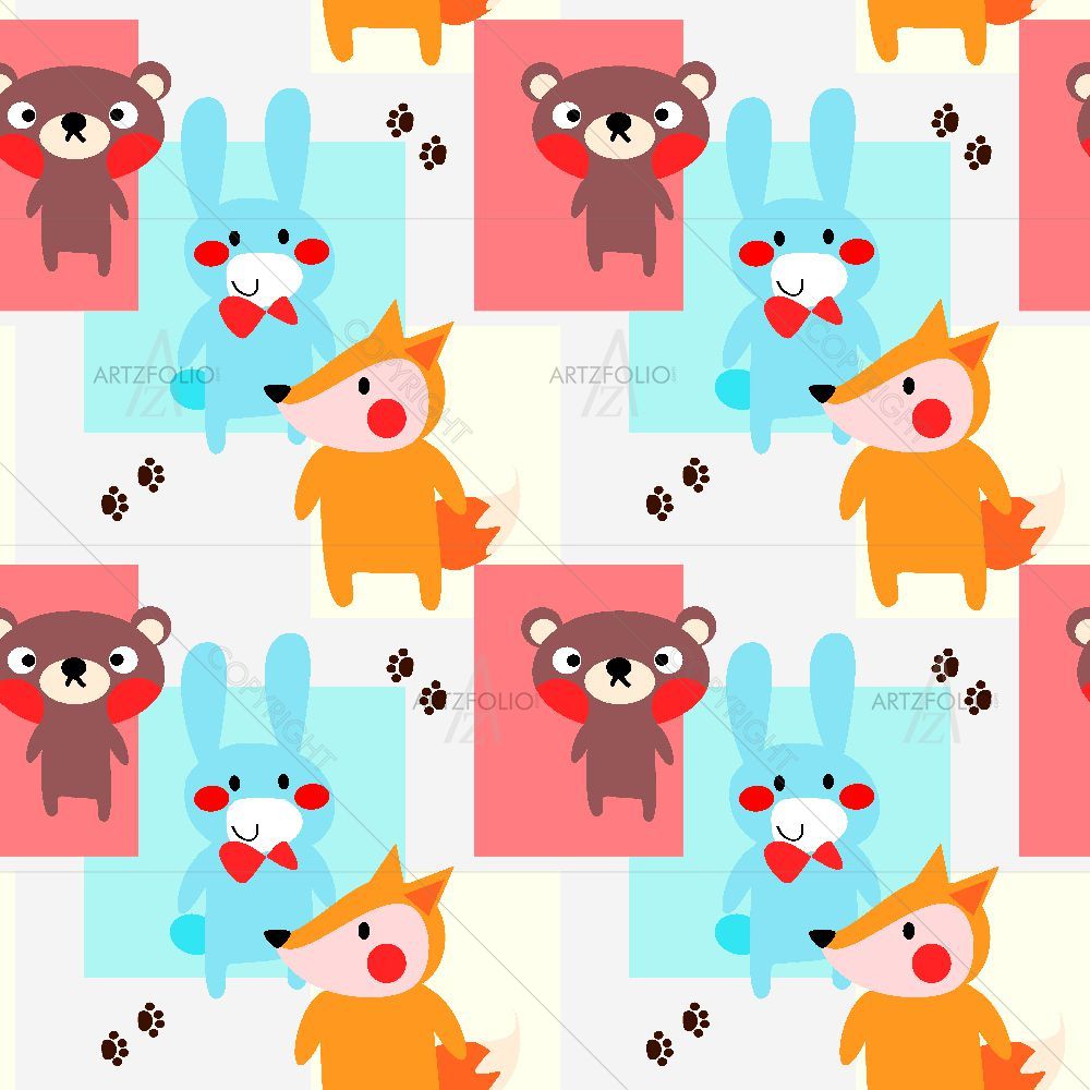 Baby Woodland Animals — Animals custom art by ArtzFolio
