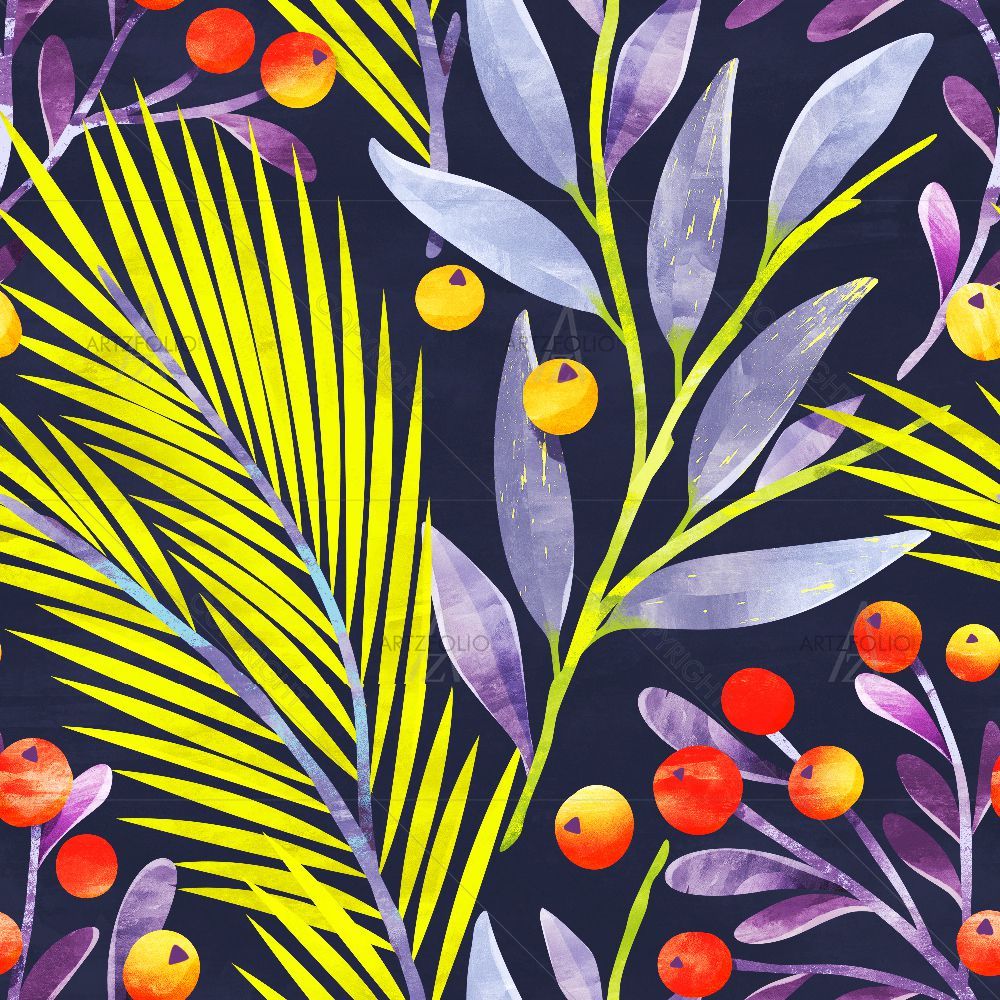 Vibrant Floral D1 — custom-size art design 5016958