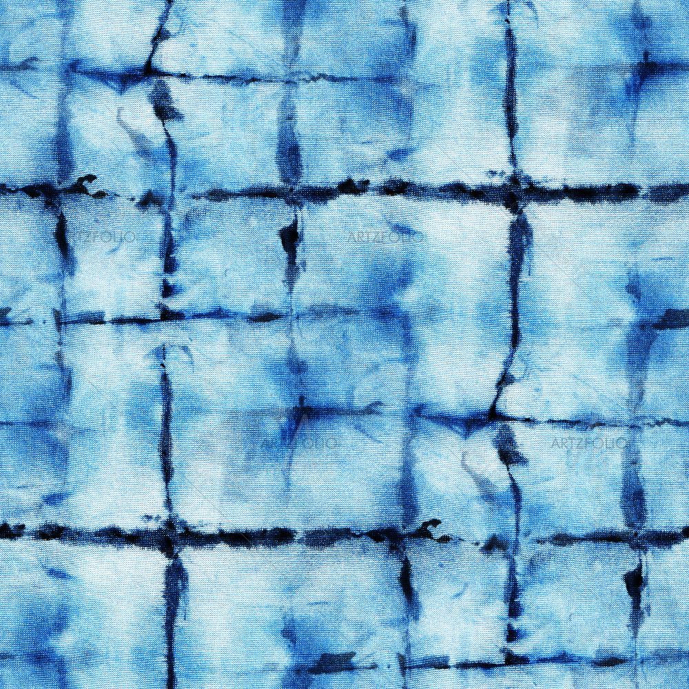 Shibori Indigo Batik D13 — custom-size art design 5016973