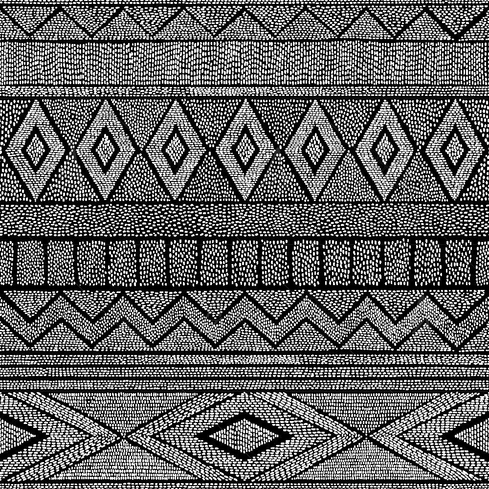 Geometric Black & White Pattern — custom-size art design 5016975