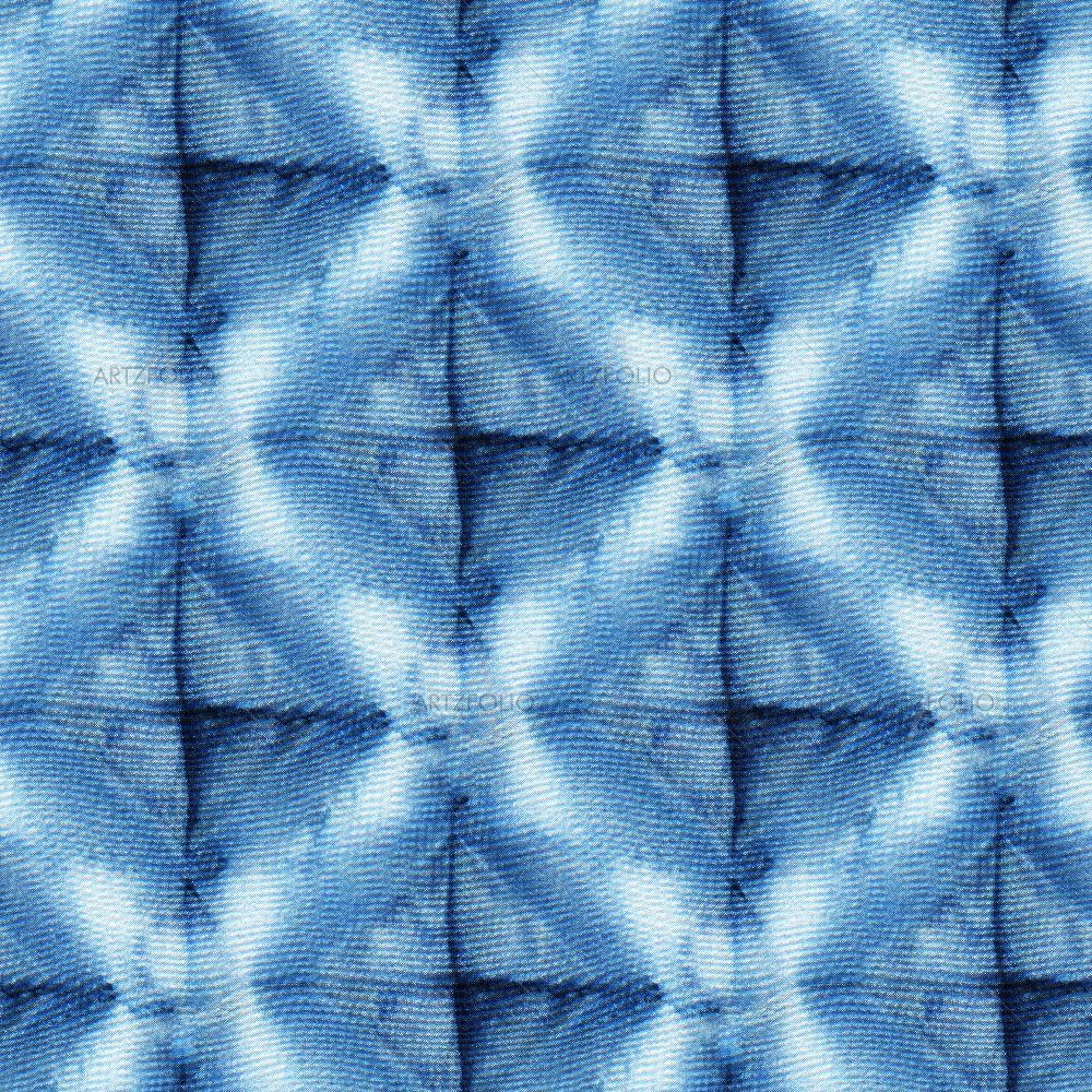 Shibori Indigo Batik D14 — Abstract custom art by ArtzFolio