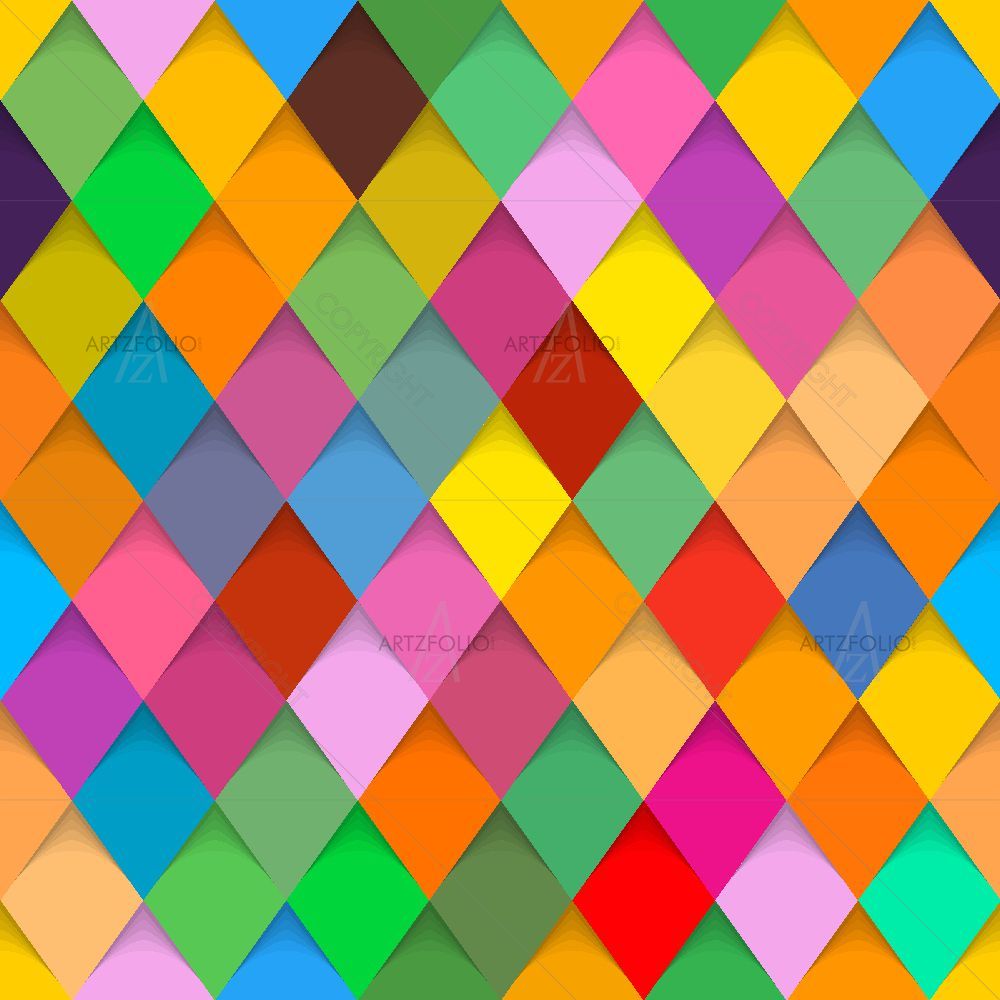 Harlequin Buffoon Rhombuses — custom-size art design 5016991