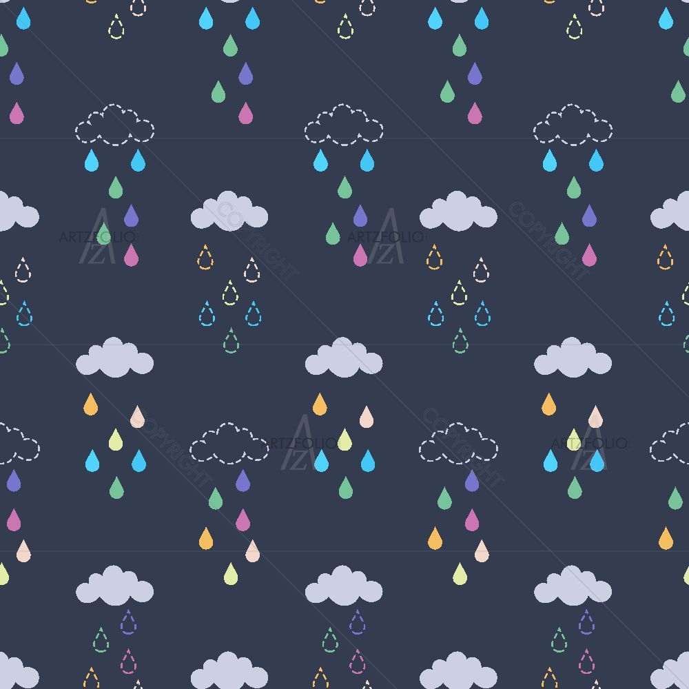 Rain Drop With Cloud — Nature custom art by ArtzFolio