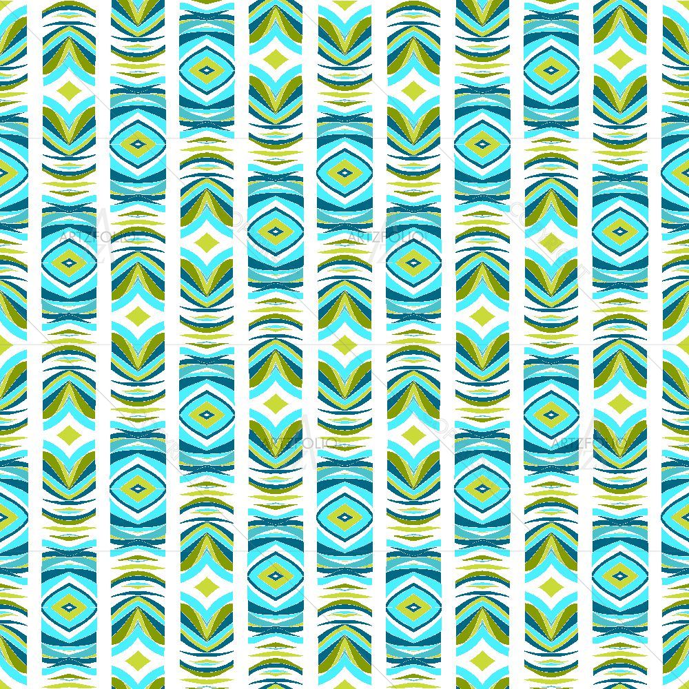 Indian Ethnic Stripes — Botanical custom art by ArtzFolio