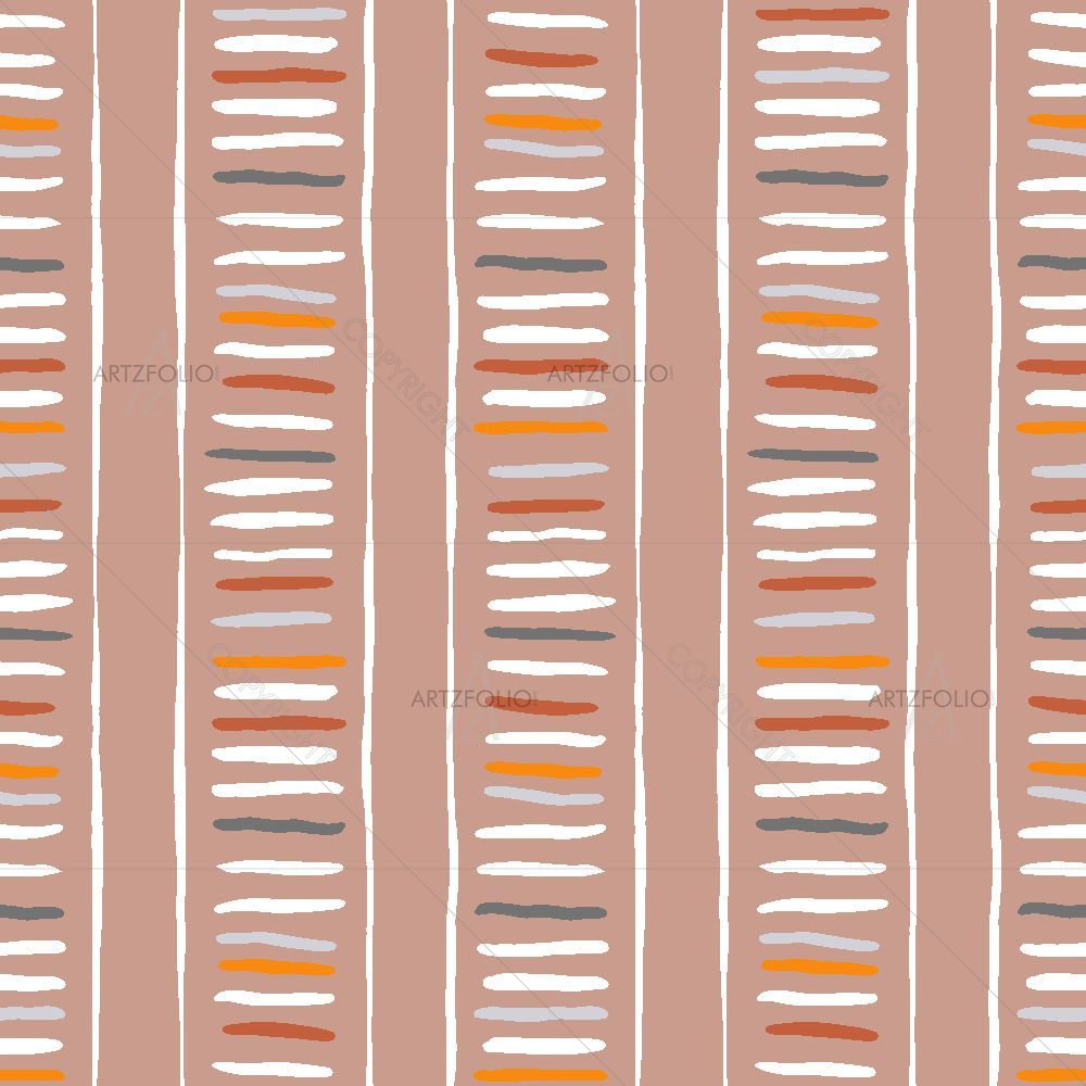Hand-Drawn Tribal Stripes — Abstract custom art by ArtzFolio