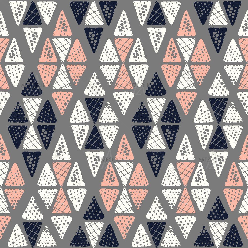 Tribal Textured Argyle — Abstract custom art by ArtzFolio