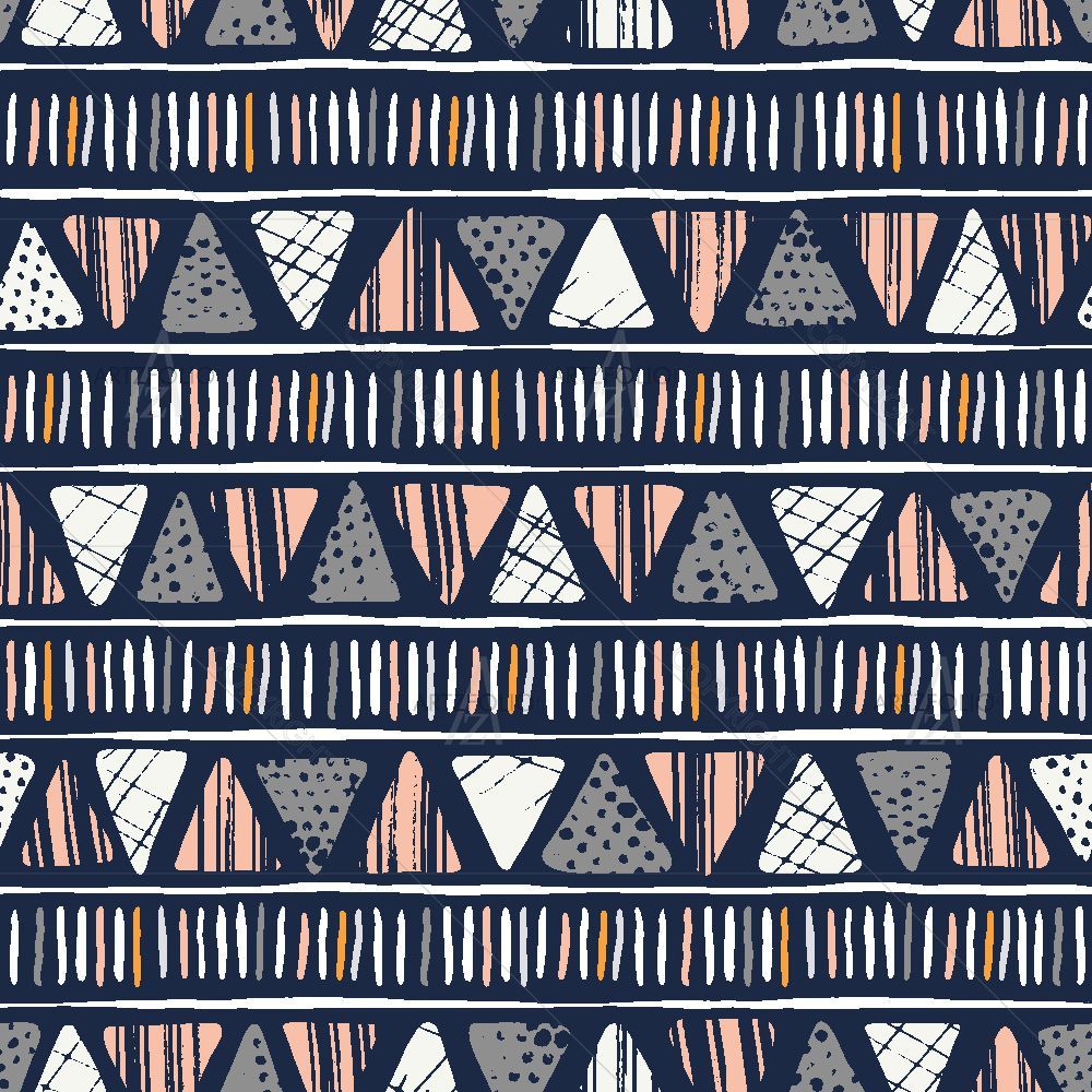 Tribal Triangles and Stripes — custom-size art design 5017008