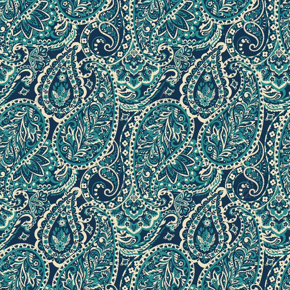 Ornate Floral Paisley — custom-size art design 5017014