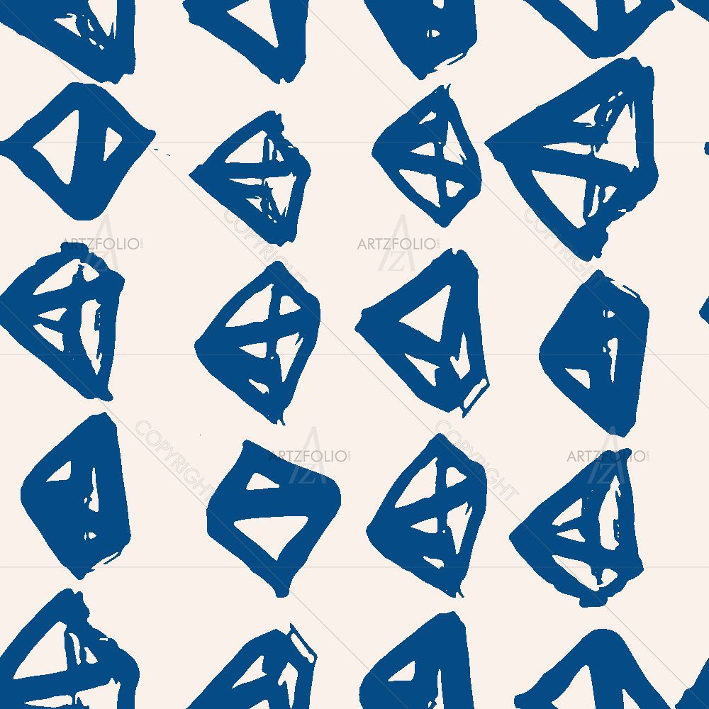 Indigo Minimal Triangle — Abstract custom art by ArtzFolio