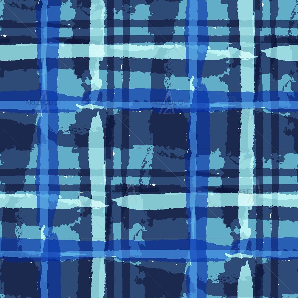 Plaid Hand Painted Grunge — Abstract custom art by ArtzFolio
