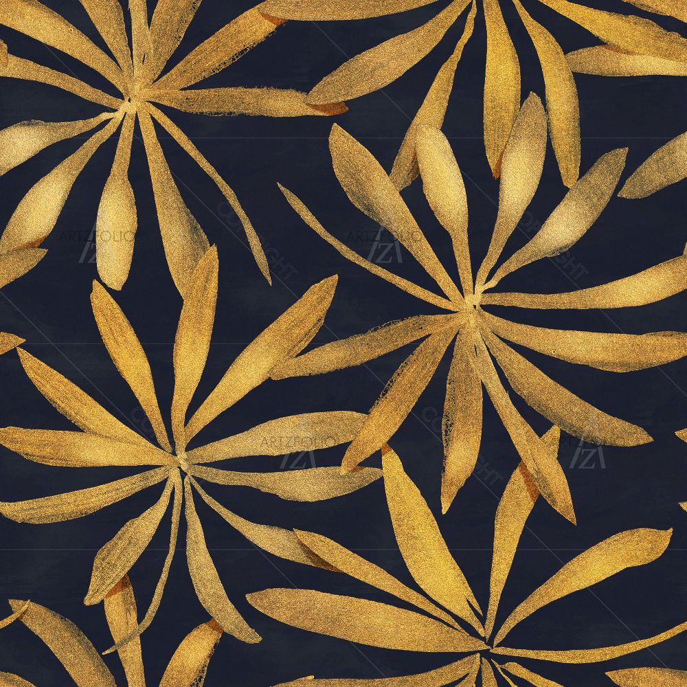 Gold Floral Pattern — custom-size art design 5017033