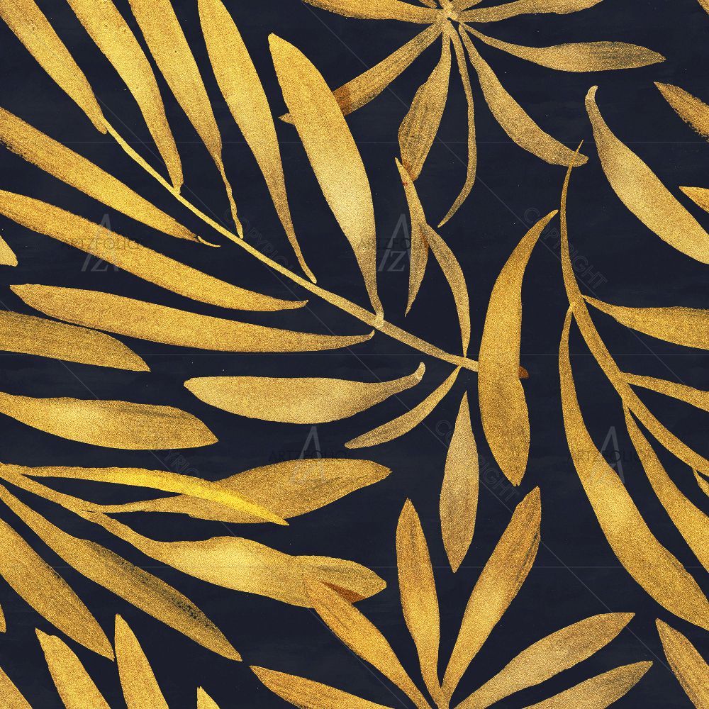 Golden Leaves — Botanical custom art by ArtzFolio