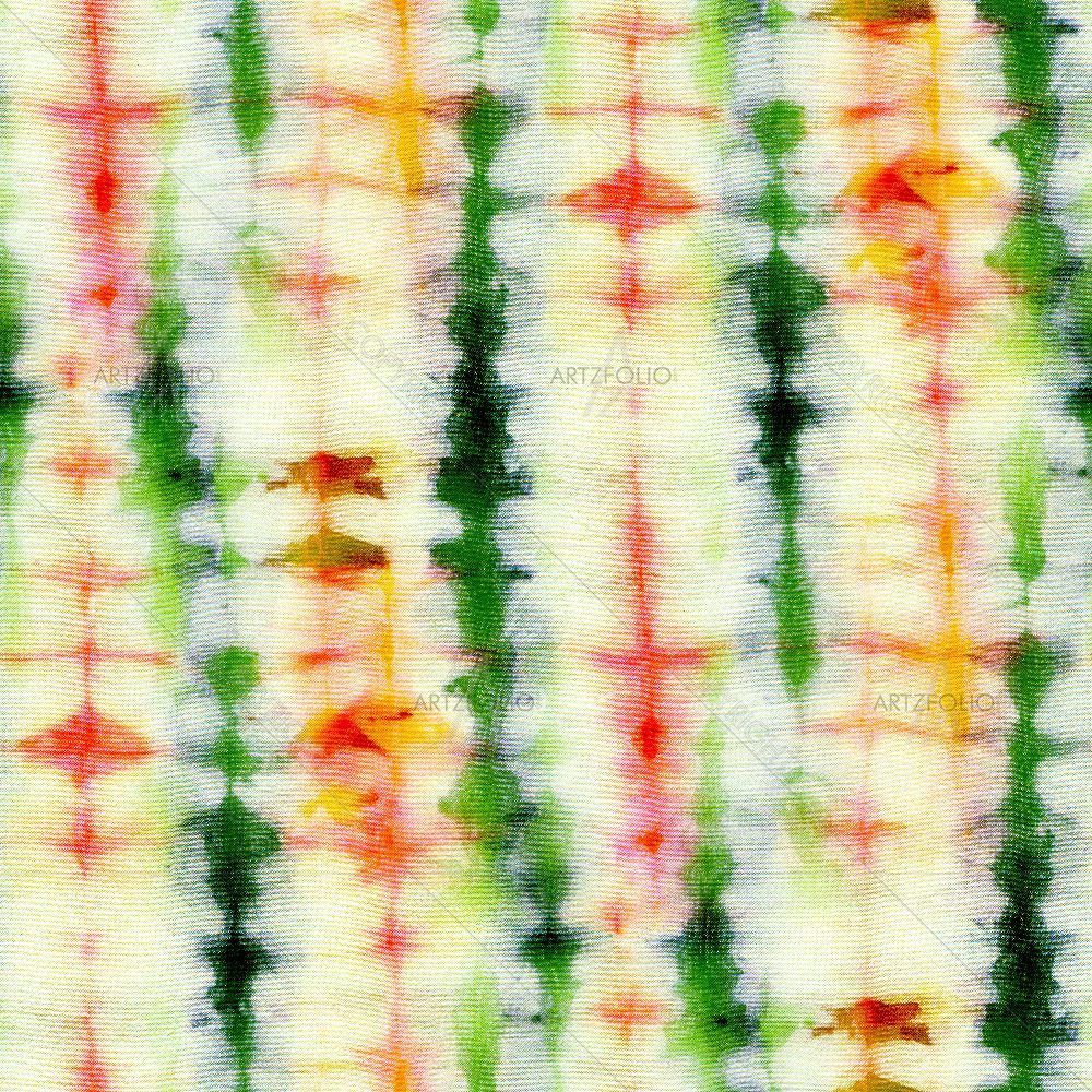 Shibori Ikat Batik Art D6 — Abstract custom art by ArtzFolio
