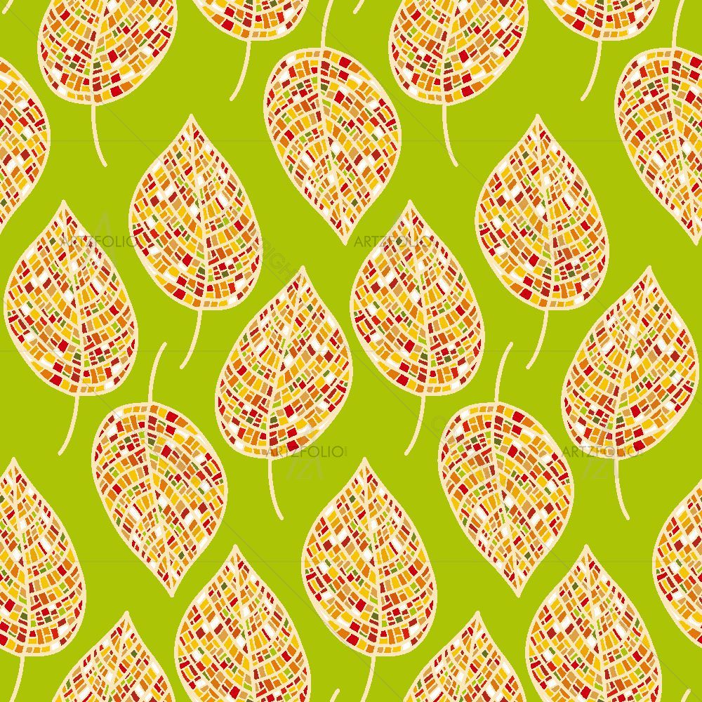 Autumn Beige Leaves — custom-size art design 5017042
