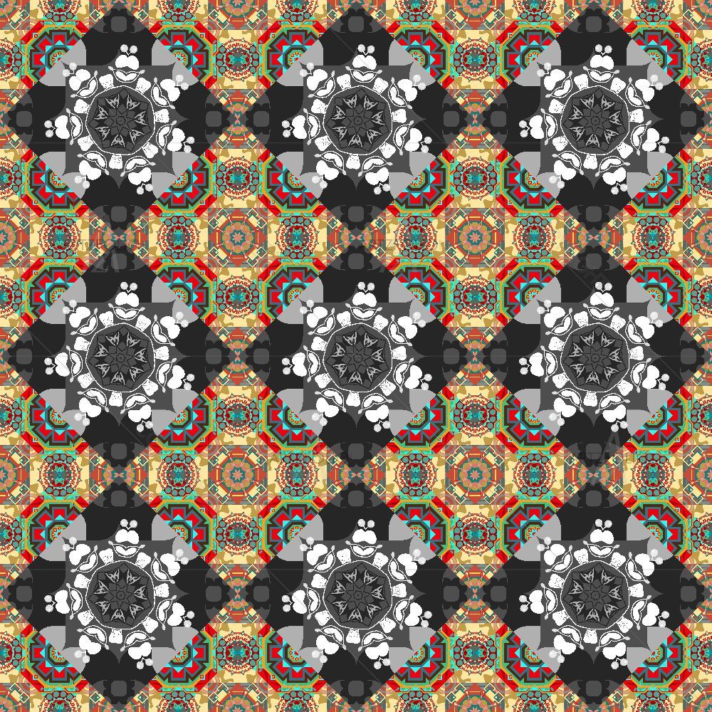 Ethnic Colorful Doodle — custom-size art design 5017048