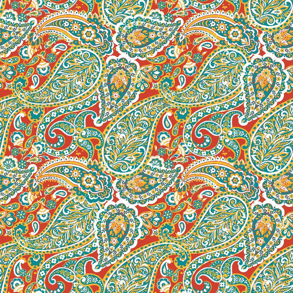 Paisley Floral Damask — custom-size art design 5017080