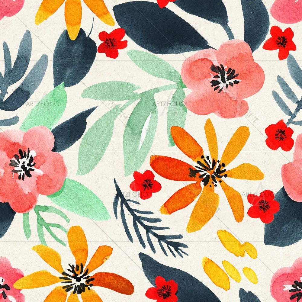 Watercolor Floral — Botanical custom art by ArtzFolio