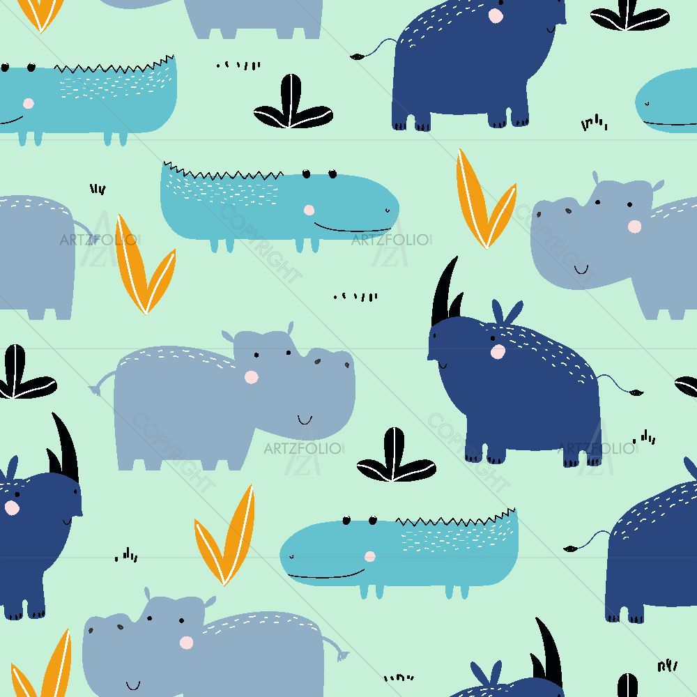 Abstract African Animals — custom-size art design 5017096