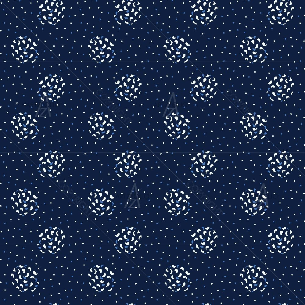 Blue Polka Dots — custom-size art design 5017110