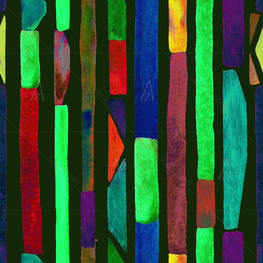 Green Kaleidoscope Cross D2 — Cubism custom art by ArtzFolio