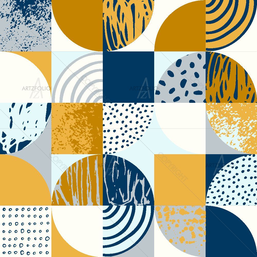 Geometric Pattern D61 — Abstract custom art by ArtzFolio