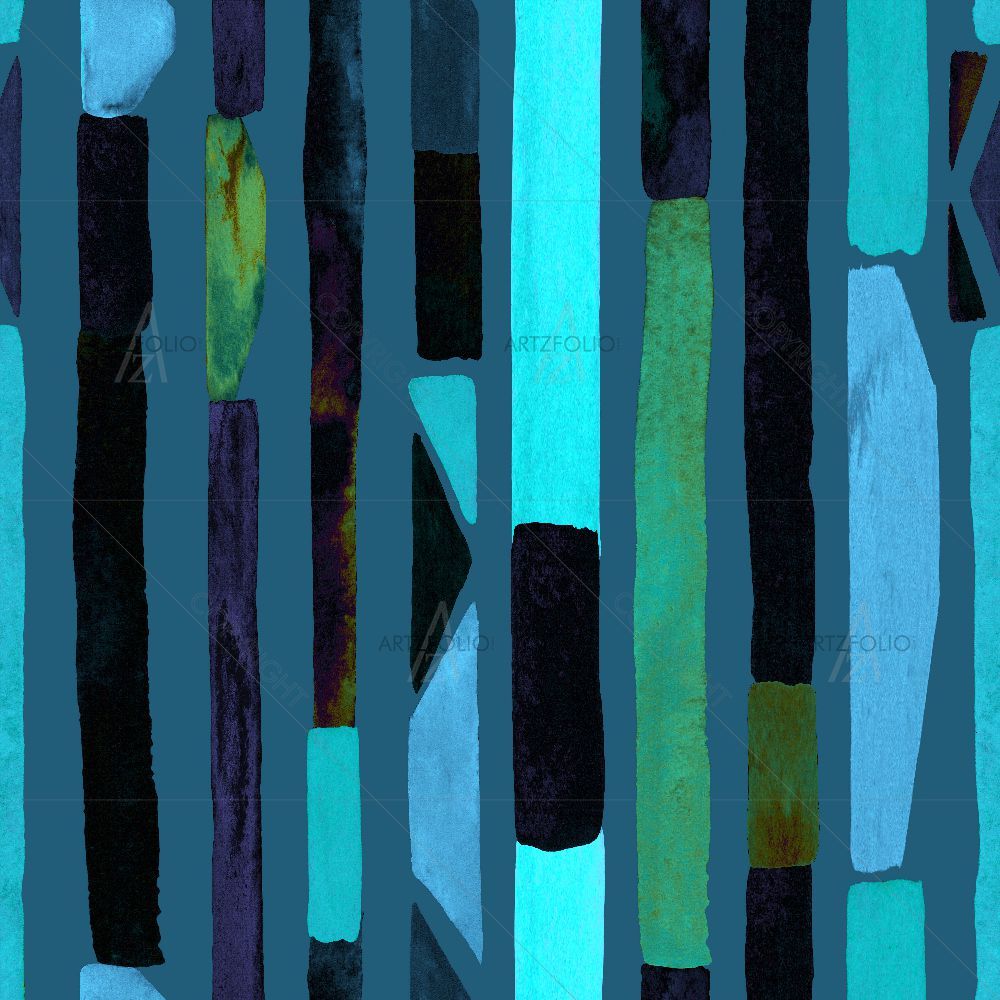 Indigo Blue Kaleidoscope Lines D2 — custom-size art design 5017123