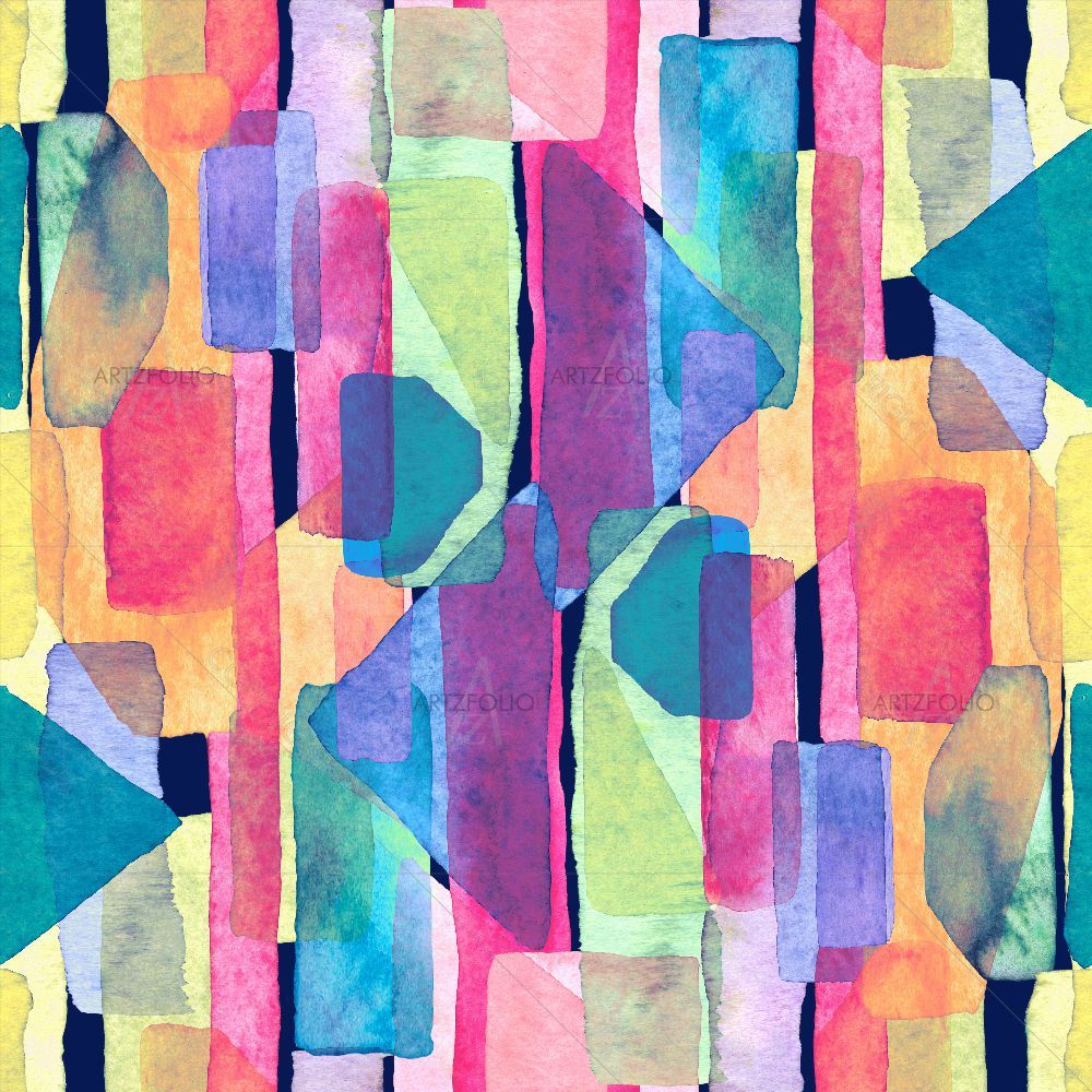 Multicolored Kaleidoscope Lines D2 — Cubism custom art by ArtzFolio