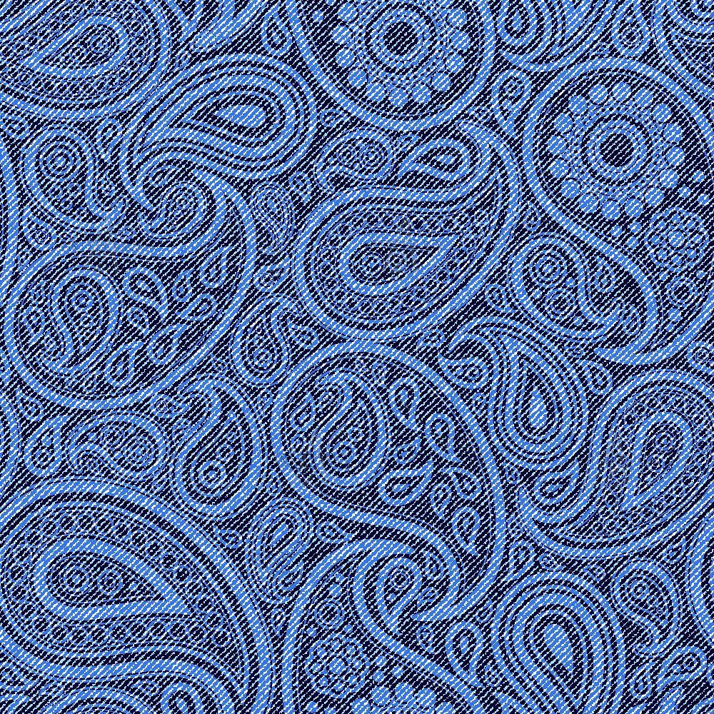 Denim Floral Paisley — custom-size art design 5017137