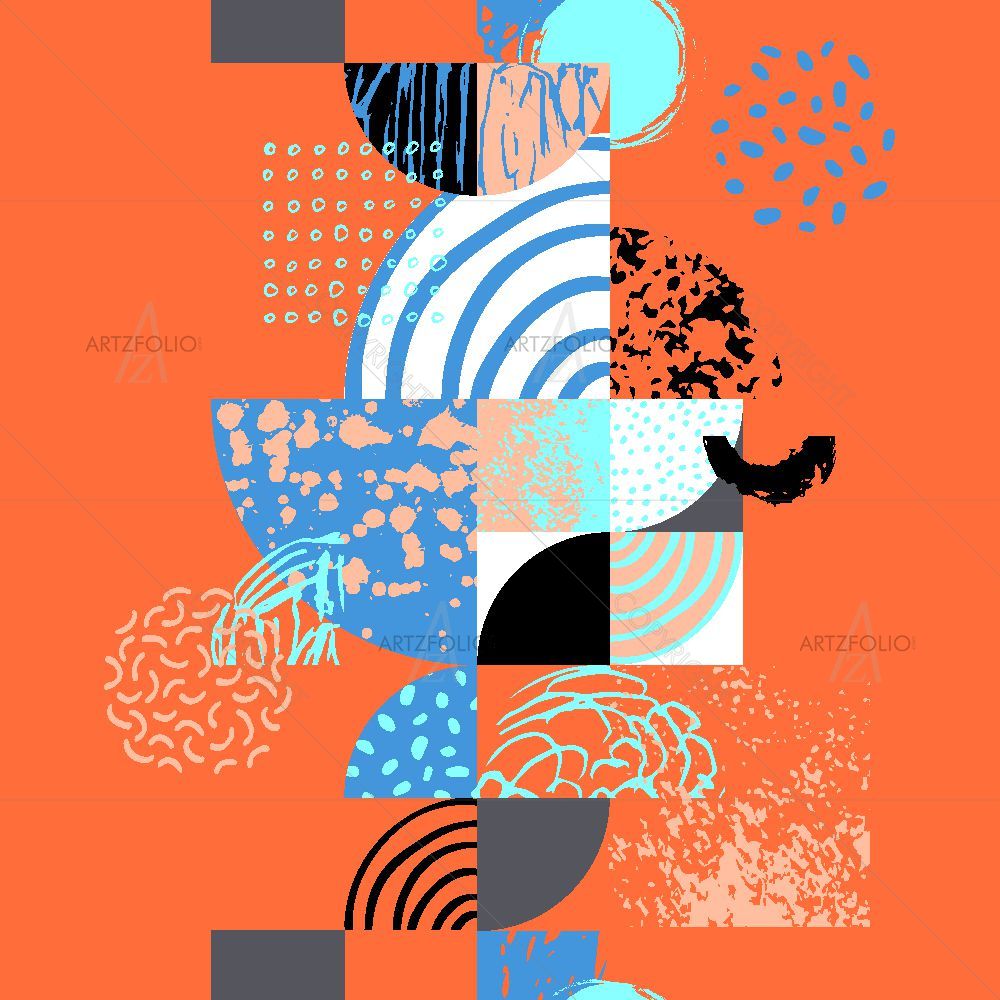 Geometric Pattern D63 — Abstract custom art by ArtzFolio