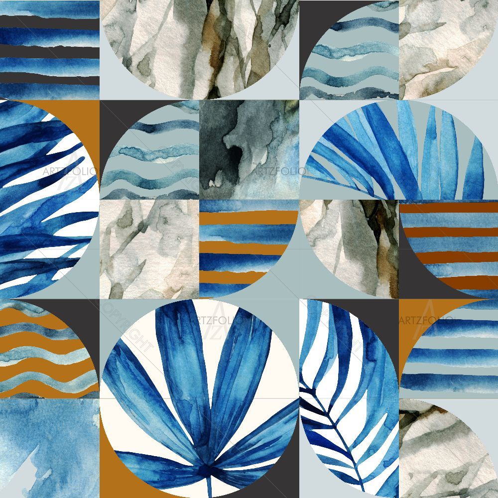 Abstract Tropical Leaves D2 — Abstract custom art by ArtzFolio