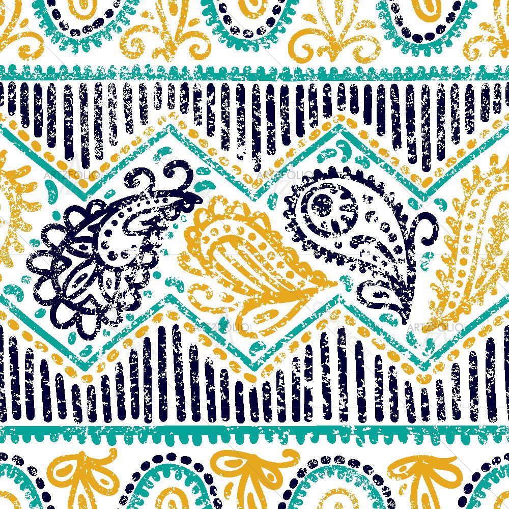 Ethnic Tribal Motif Art D1 — Devotional custom art by ArtzFolio