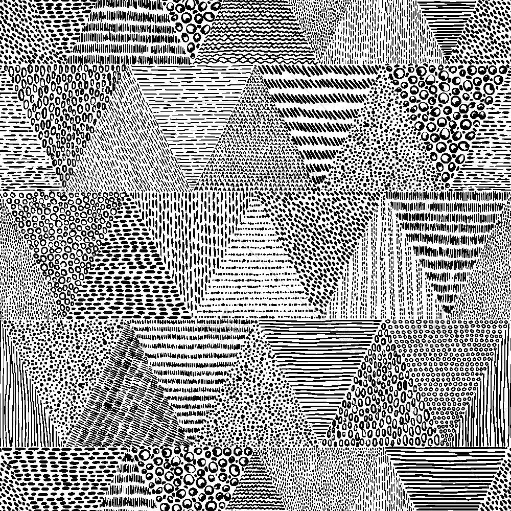 Black & White Doodle D1 — custom-size art design 5017174