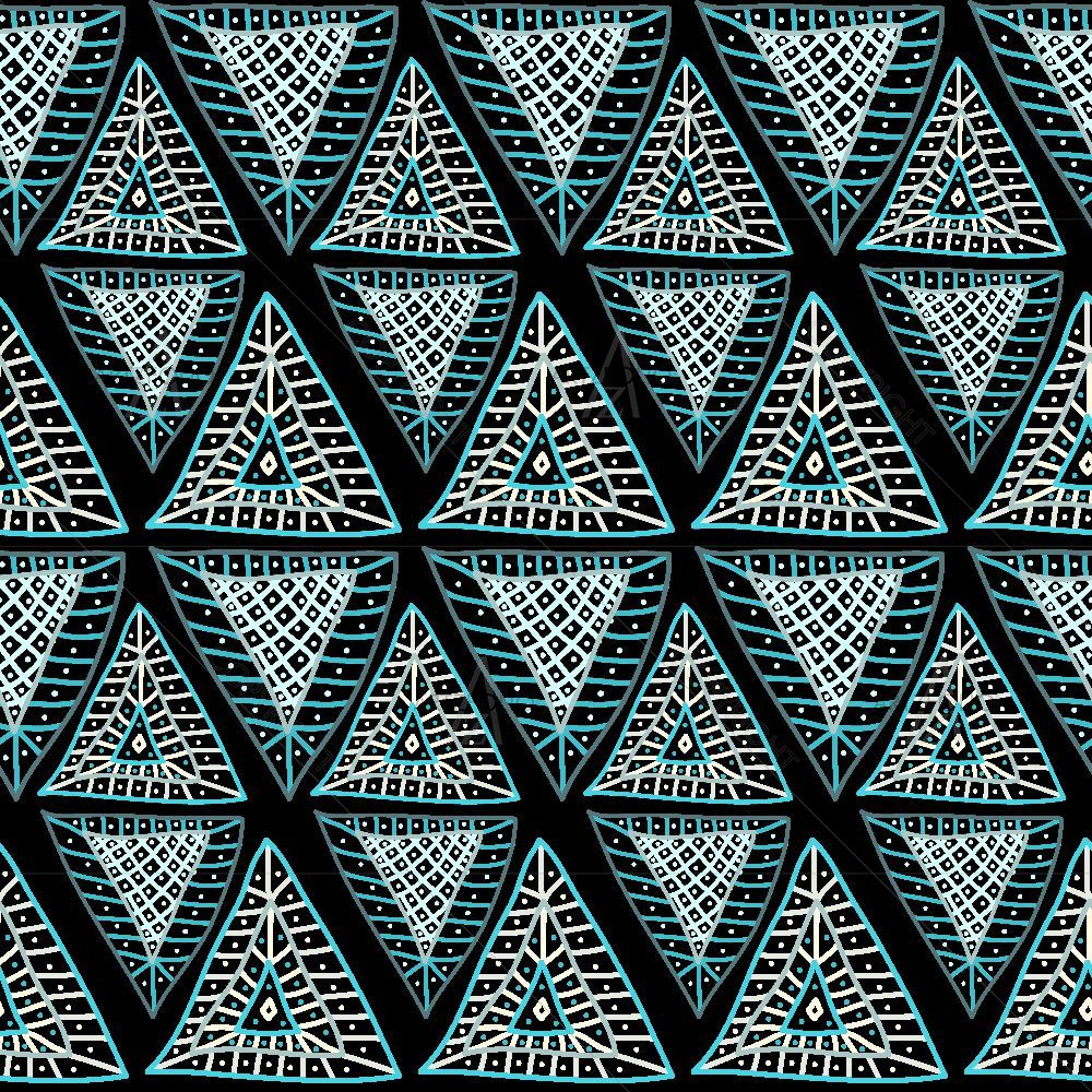 Ethnic Geometric Triangles — Abstract custom art by ArtzFolio
