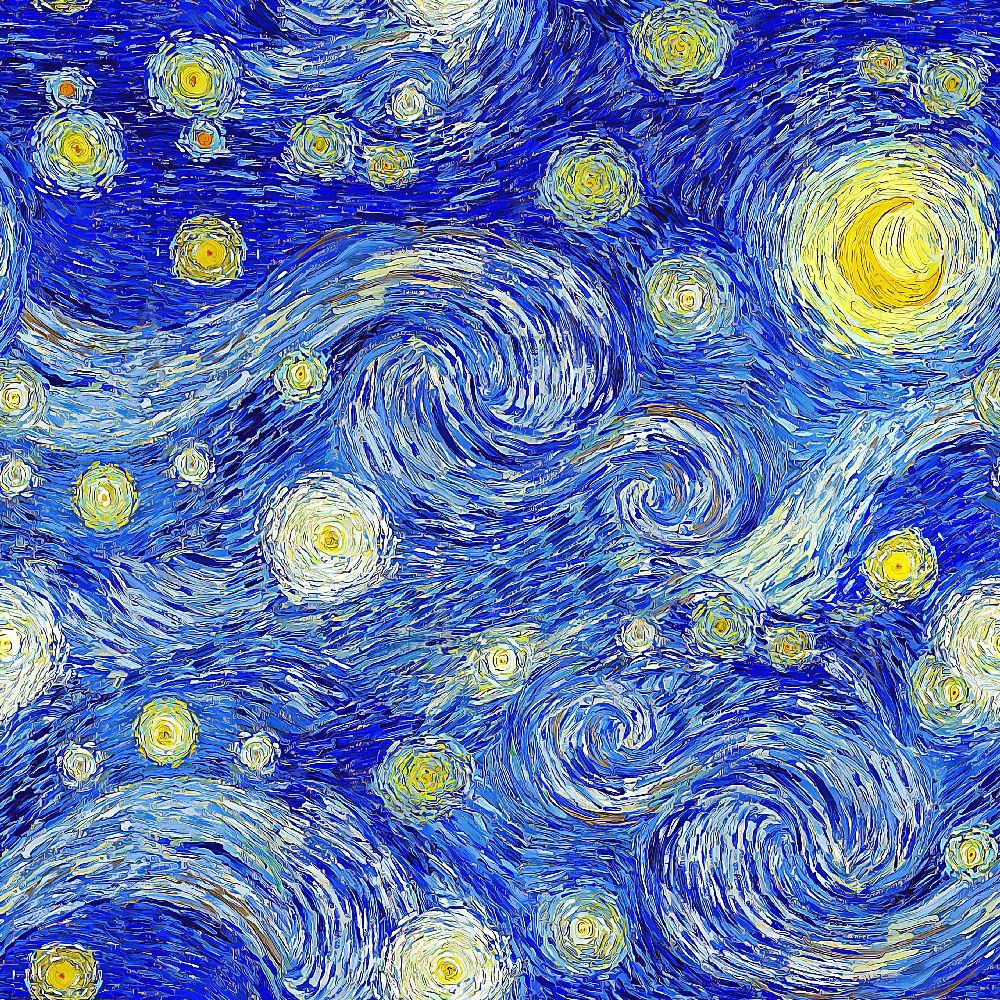 Glowing Moon and Stars — custom-size art design 5017184