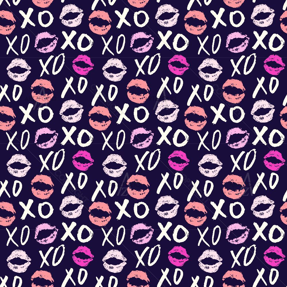 XOXO Grunge Calligraphy D2 — custom-size art design 5017195