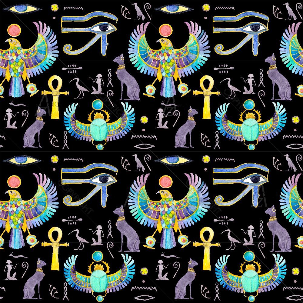 Hieroglyphic Egyptian Symbols — custom-size art design 5017196