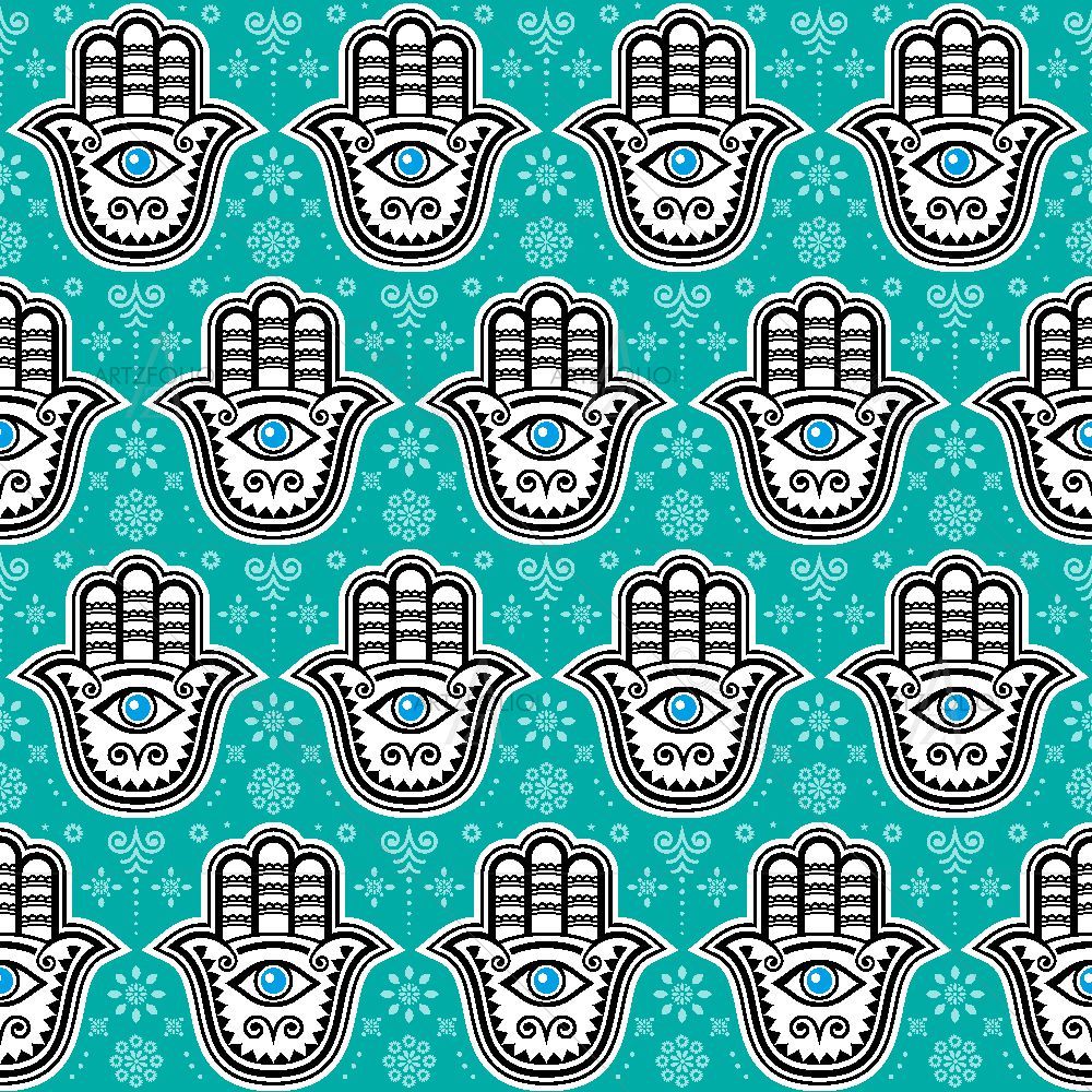 Hamsa Hand Fatima — Devotional custom art by ArtzFolio