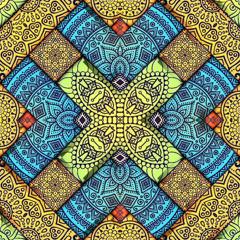 Boho Abstract Festive Pattern — custom-size art design 5017214