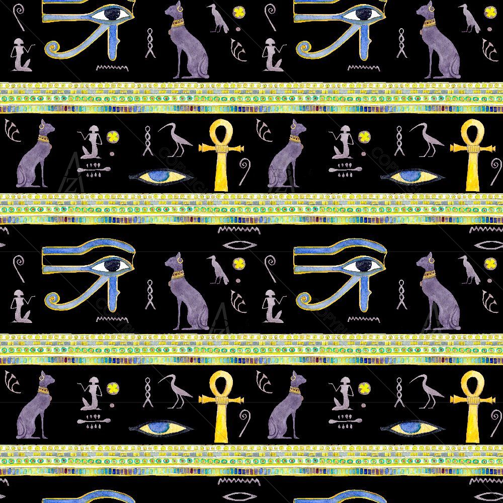 Egyptian Animals and Symbols — custom-size art design 5017217