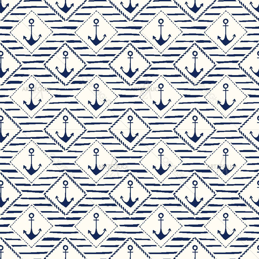 Anchors & Stripes — Abstract custom art by ArtzFolio