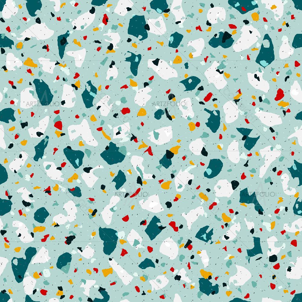Abstract Terrazzo — Fluid marble custom art by ArtzFolio