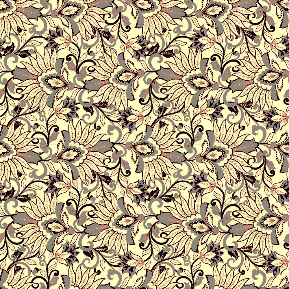 Vintage Floral Damask — custom-size art design 5017243